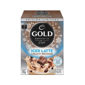 CAFE GOLD ICED LATTE BROWNIE 7 UN DE 15 GRAMOS
