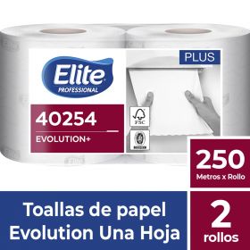 TOALLA EVOLUTION 2 ROLLOS DE 250 MTS.