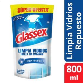 GLASSEX LIMPIAVIDRIOS DOYPACK 800 ML